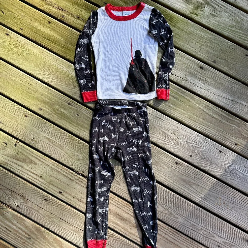 Hanna Andersson Star Wars Darth Vader Pajama Set 120 Size 6 7